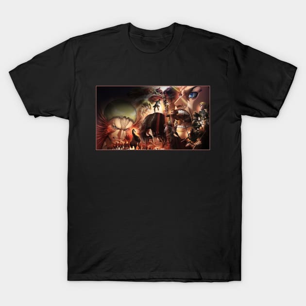 Attack On Titan T-Shirt by Qasim